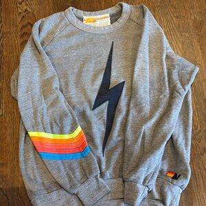 aviator nation bolt crew neck with 5 stripe arm